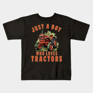 Farm Vehicle Country Life Boy who loves tractors Truck Boy Kids T-Shirt